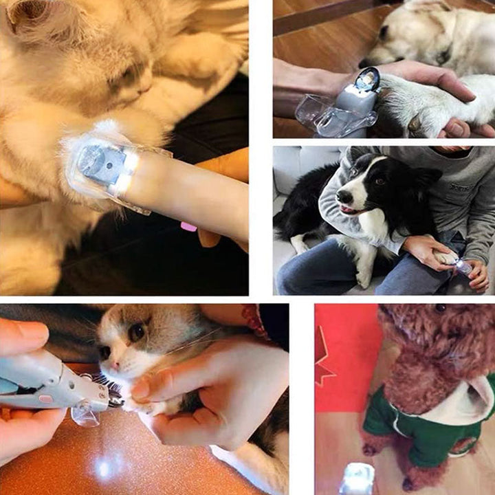 Vue latérale du coupe-griffes Paw Guard Pro, montrant le design ergonomique pour un soin facile.