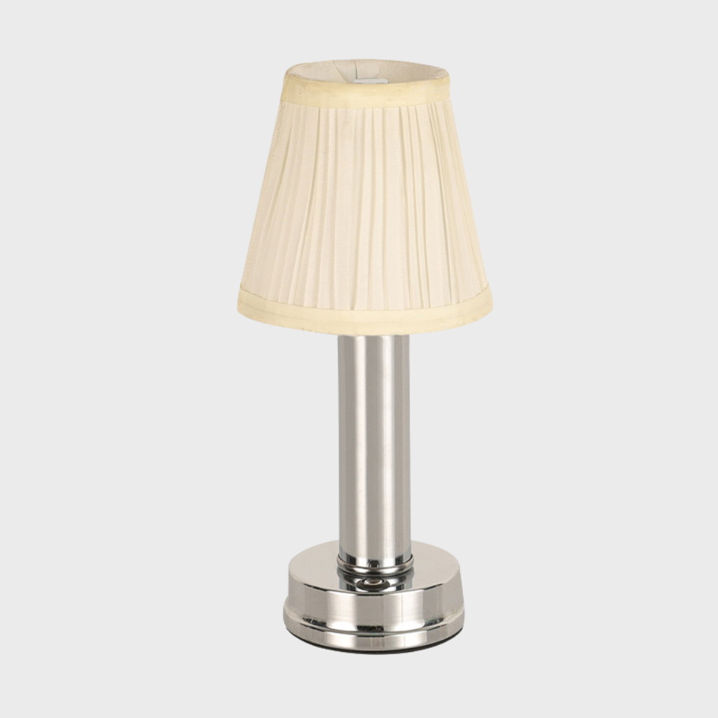 Lampe de table LED dimmable, sans fil, en aluminium, design contemporain pour un éclairage intérieur de luxe. Étanche.