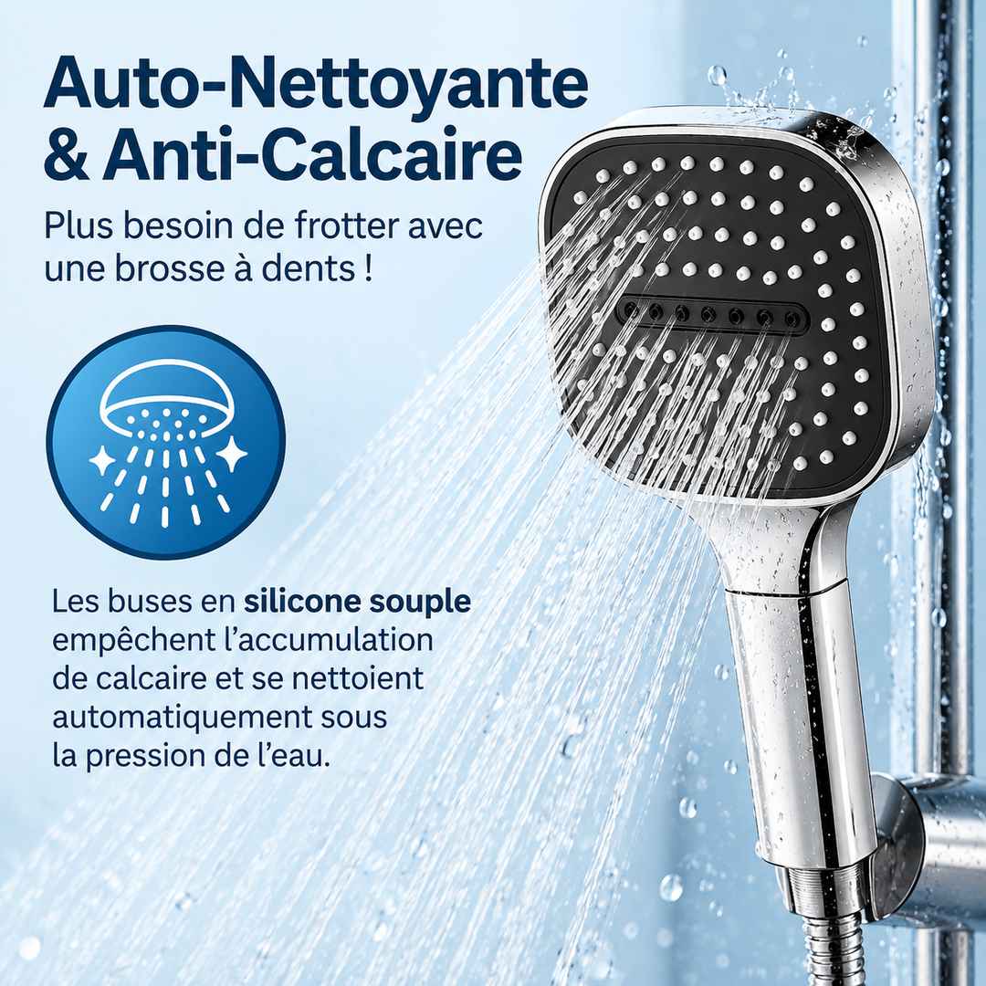 Douche Turbo Boost filtrante, garantissant un entretien facile et une expérience de bien-être quotidienne.