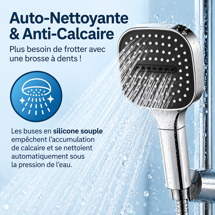 Douche Turbo Boost filtrante, garantissant un entretien facile et une expérience de bien-être quotidienne.