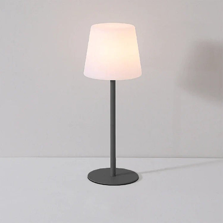 Lampe de table LED sans fil rechargeable, design moderne, 16 couleurs. Parfaite pour ambiance intérieure/extérieure.