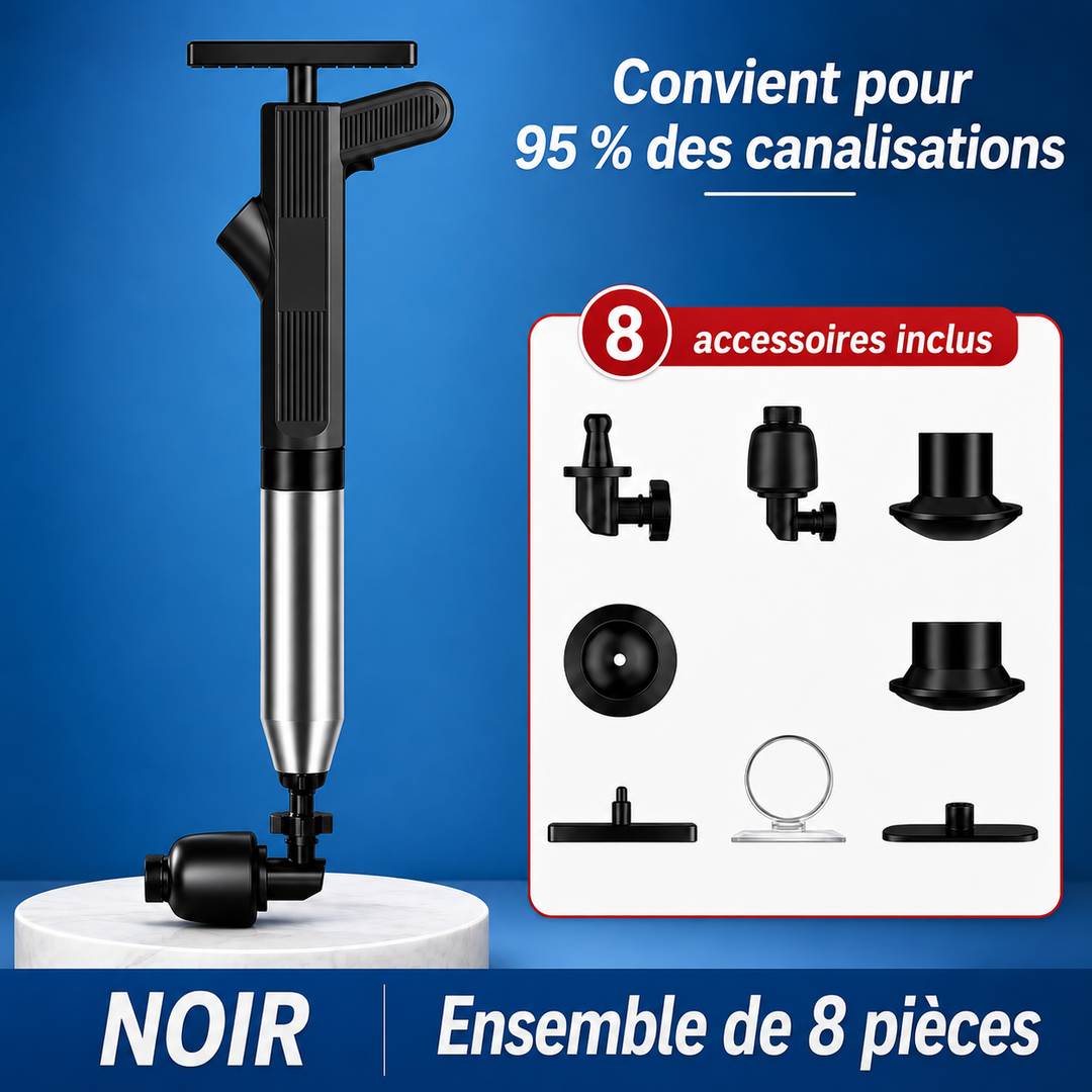 Jet puissant du déboucheur DrainGlide pour un nettoyage en profondeur des systèmes d'évacuation.