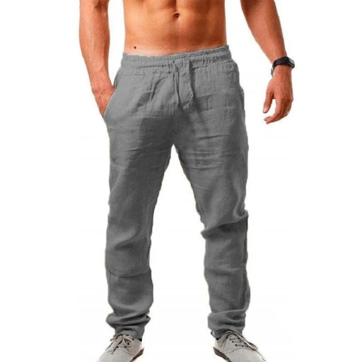 Pantalon homme décontracté, coupe moderne. Léger et respirant pour printemps/été, confort absolu au quotidien.