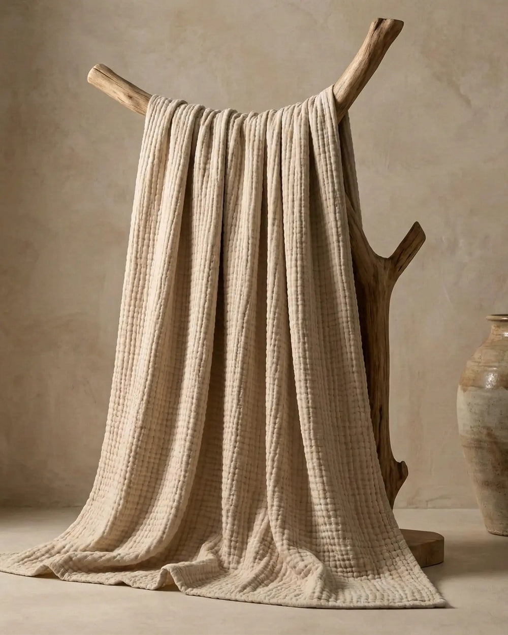 Couverture en gaze de coton douce et légère, parfait pour le confort de votre maison et décoration.