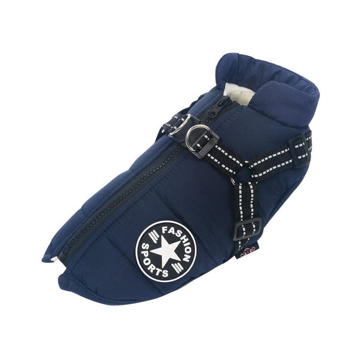 Vêtements pour animaux: Veste chien hiver, imperméable, chaude, avec harnais ajustable.