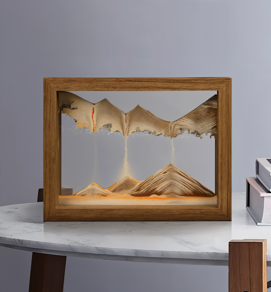 Tableau de sable moderne, design unique pour une ambiance relaxante et zen, anti-stress.