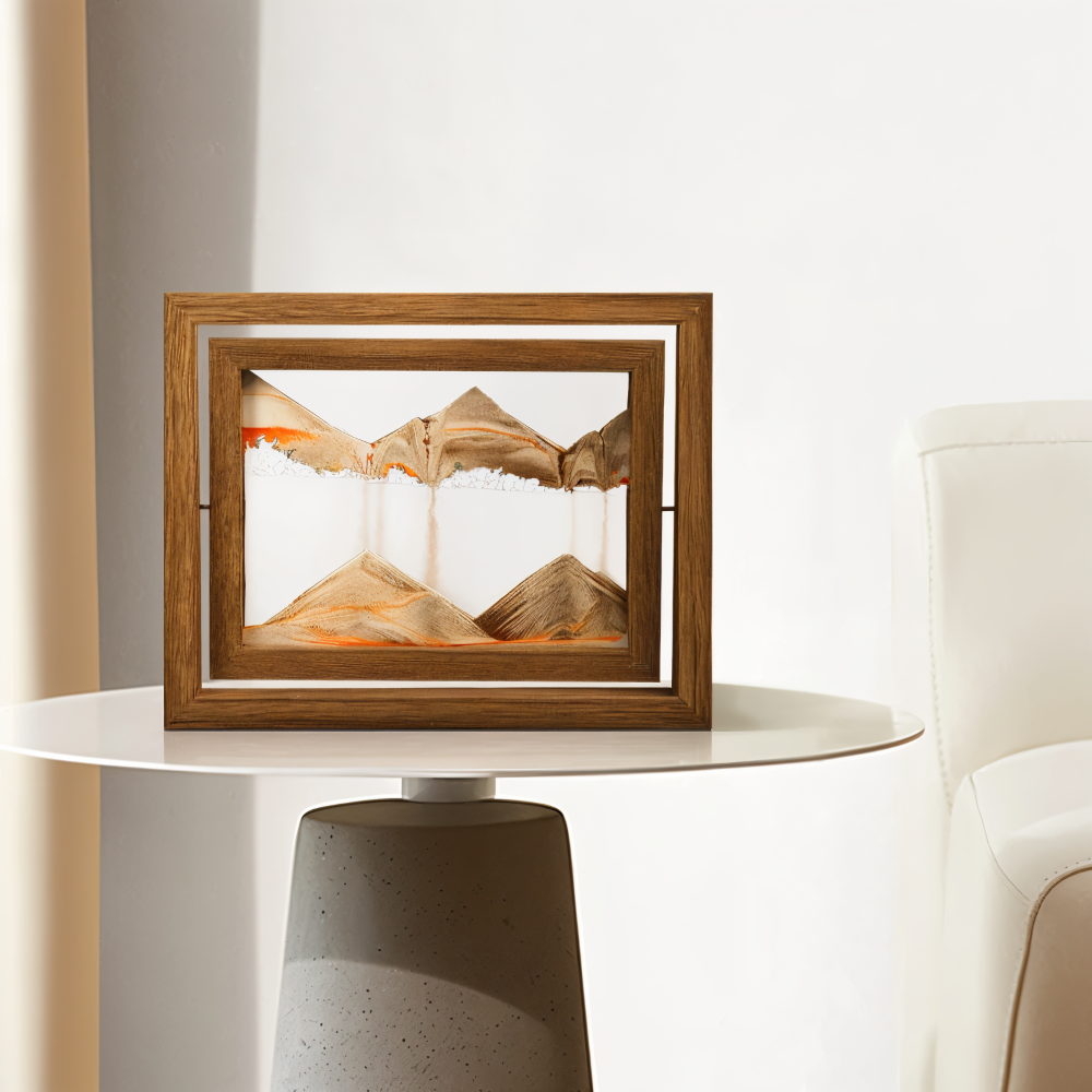 Cadeau unique : tableau de sable cinétique, décoration relaxante pour la maison ou le bureau.