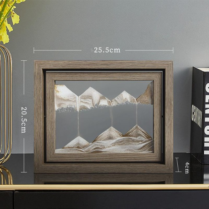 Touche de design zen : tableau de sable mouvant pour intérieur contemporain, anti-stress.