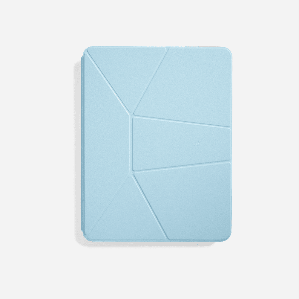 Étui folio couleur crème pour iPad, coque légère, protection discrète et efficace.