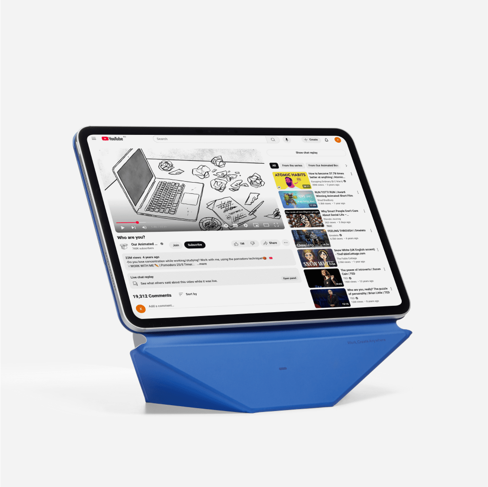 Coque légère pour iPad Pro 11, étui folio dynamique, support pour la productivité.