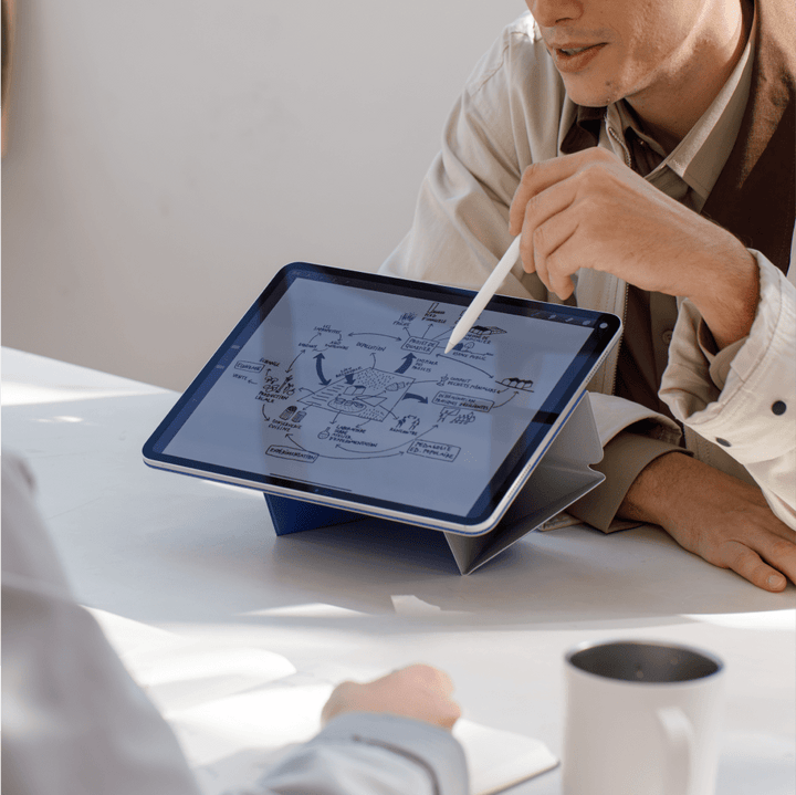 Protection iPad Pro 12.9, housse folio légère, idéal pour artistes et créateurs numériques.