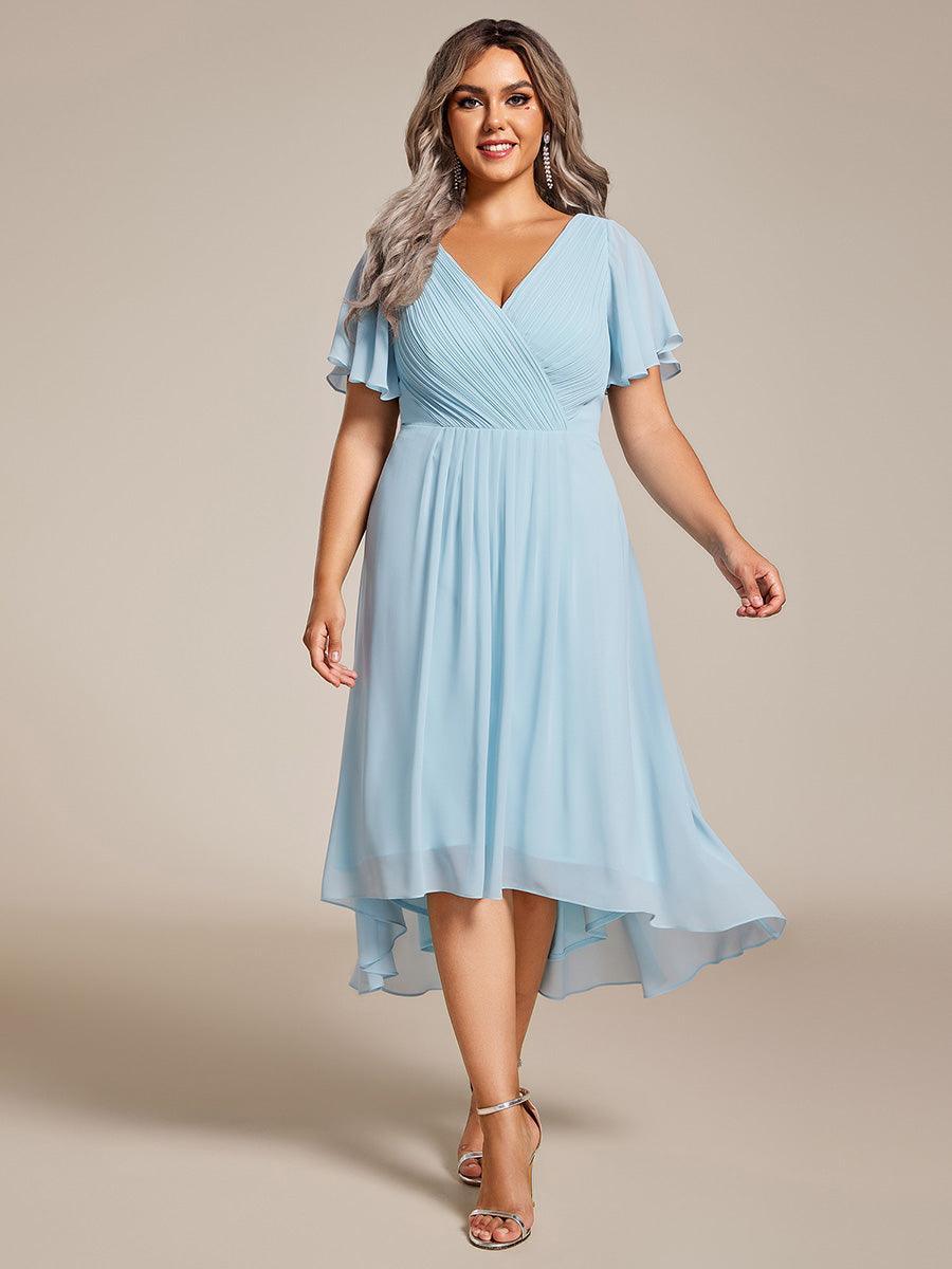 Chic robe longue fluide femme, col V, invitée mariage, printemps été.