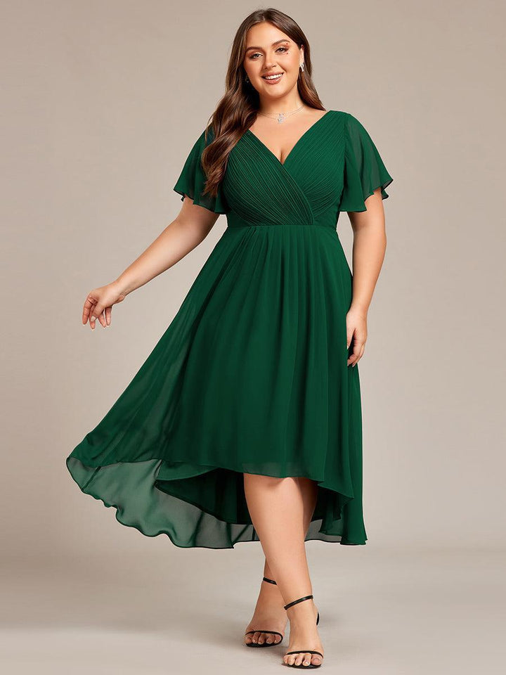 Robe longue fluide col V, chic et tendance printemps été.