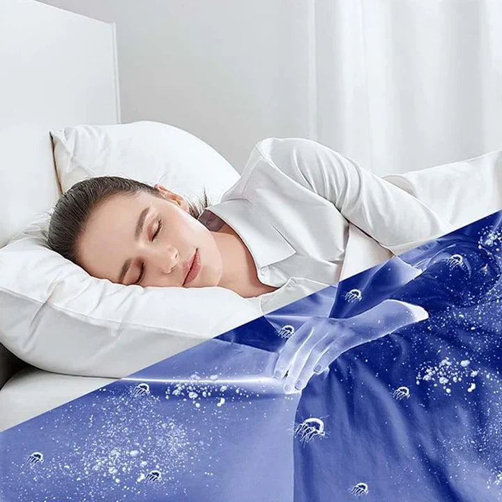 Améliorez votre sommeil avec l'aspirateur anti-acariens sans fil UV MiteFree Majesty pour matelas.