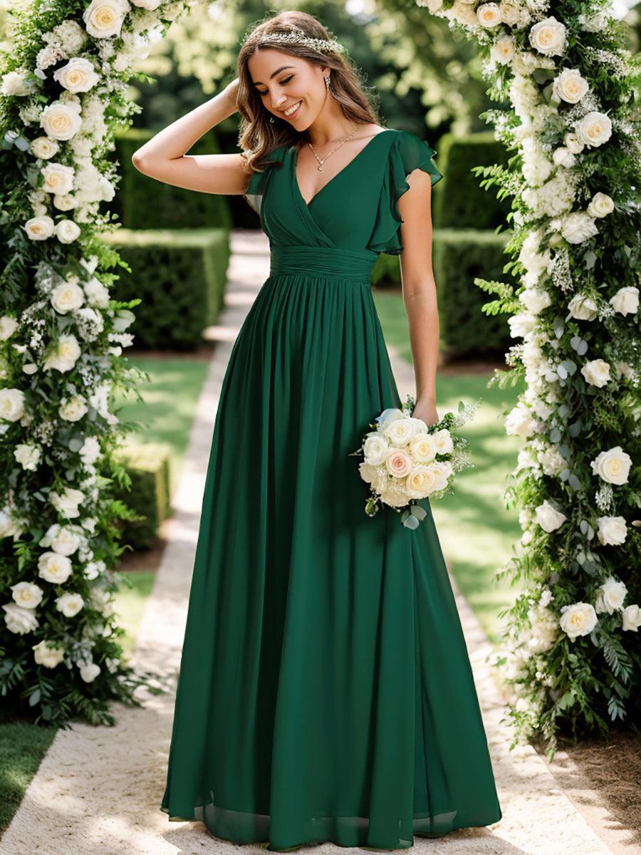 Robe longue fluide, pour femme. Dos ouvert, élégante pour cérémonie, mariage ou soirée estivale.