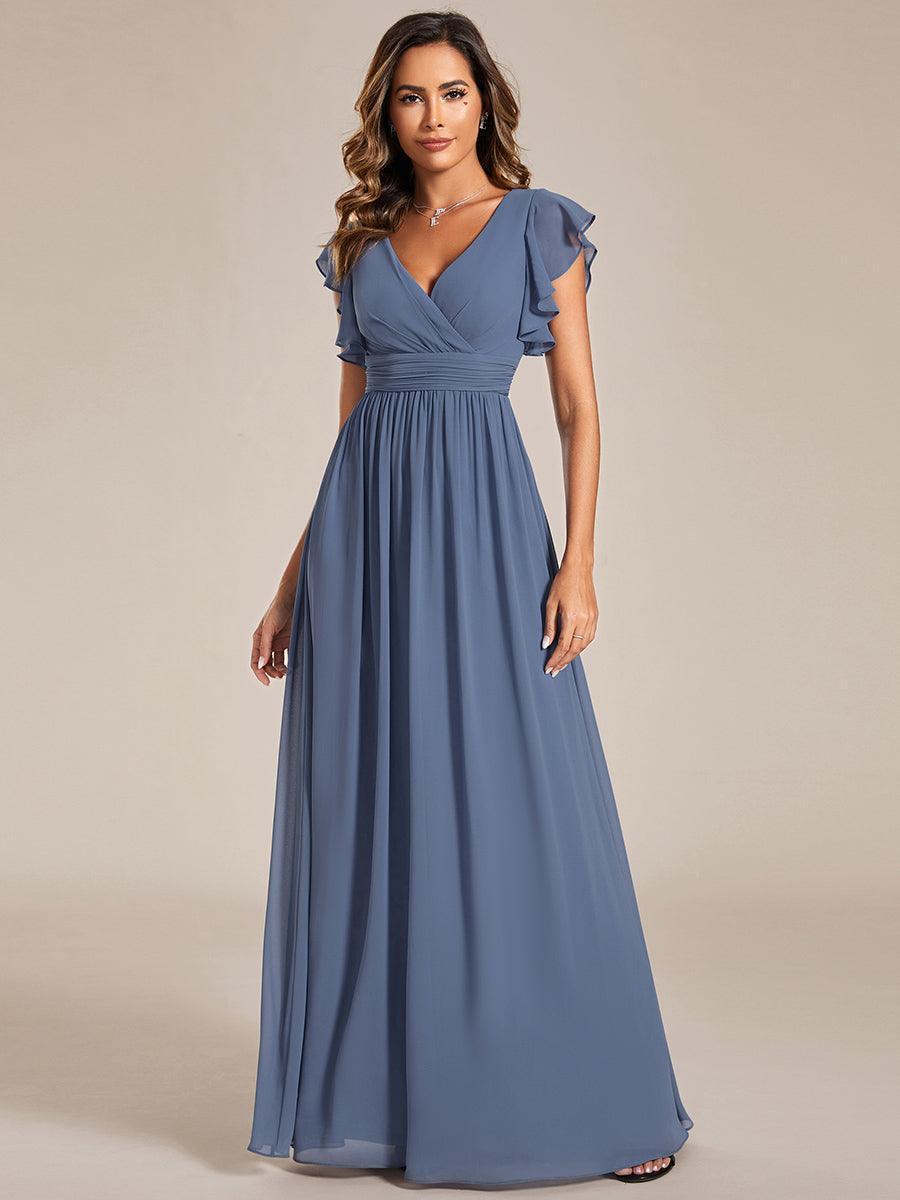 Robe de soirée femme, dos ouvert, manches courtes. Parfaite pour un événement chic ou une fête.