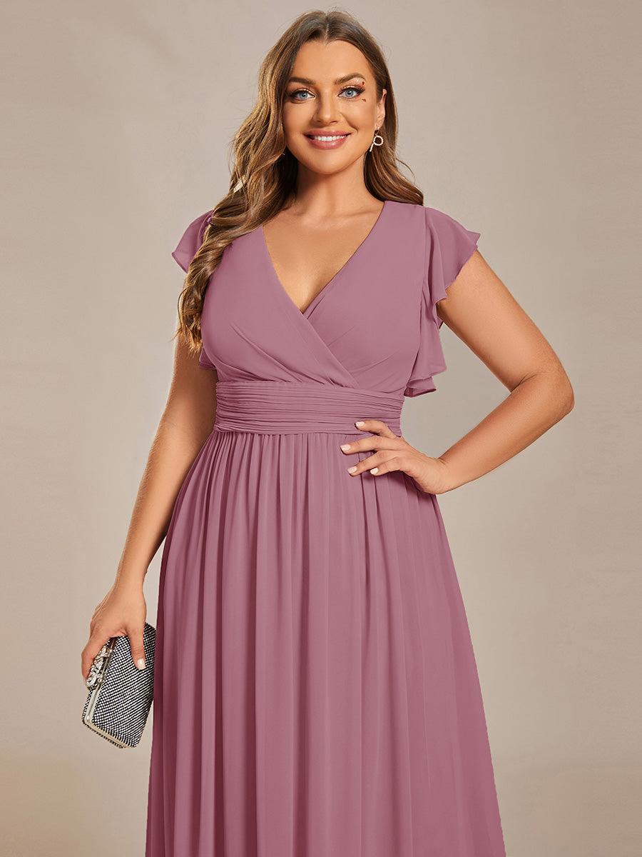 Robe longue femme, dos ouvert, manches courtes. Élégante pour une soirée ou un mariage d'été glamour.