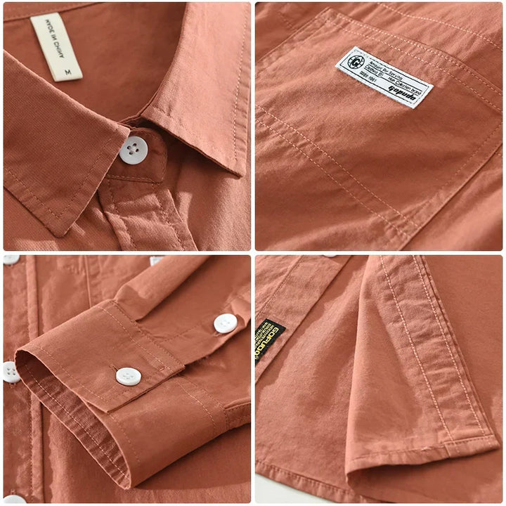 Chemise homme blanche élégante, un classique intemporel pour tenue de travail ou look chic et confortable.