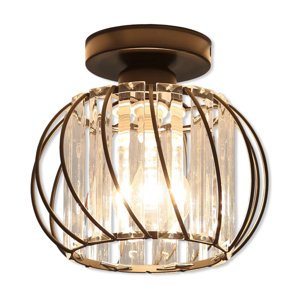 Lampe de plafond en verre, design minimaliste et scandinave, facile à installer.