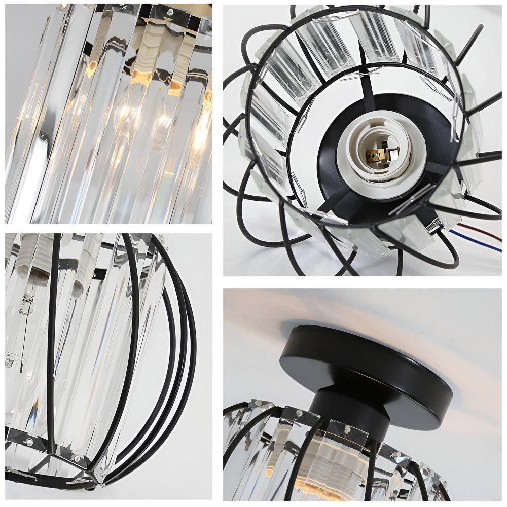 Lampe de plafond en verre, design nordique minimaliste, pour un intérieur zen.