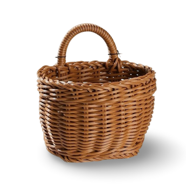 Panier mural tissé nordique pour fleurs séchées, ajoutant une touche chaleureuse à votre intérieur.