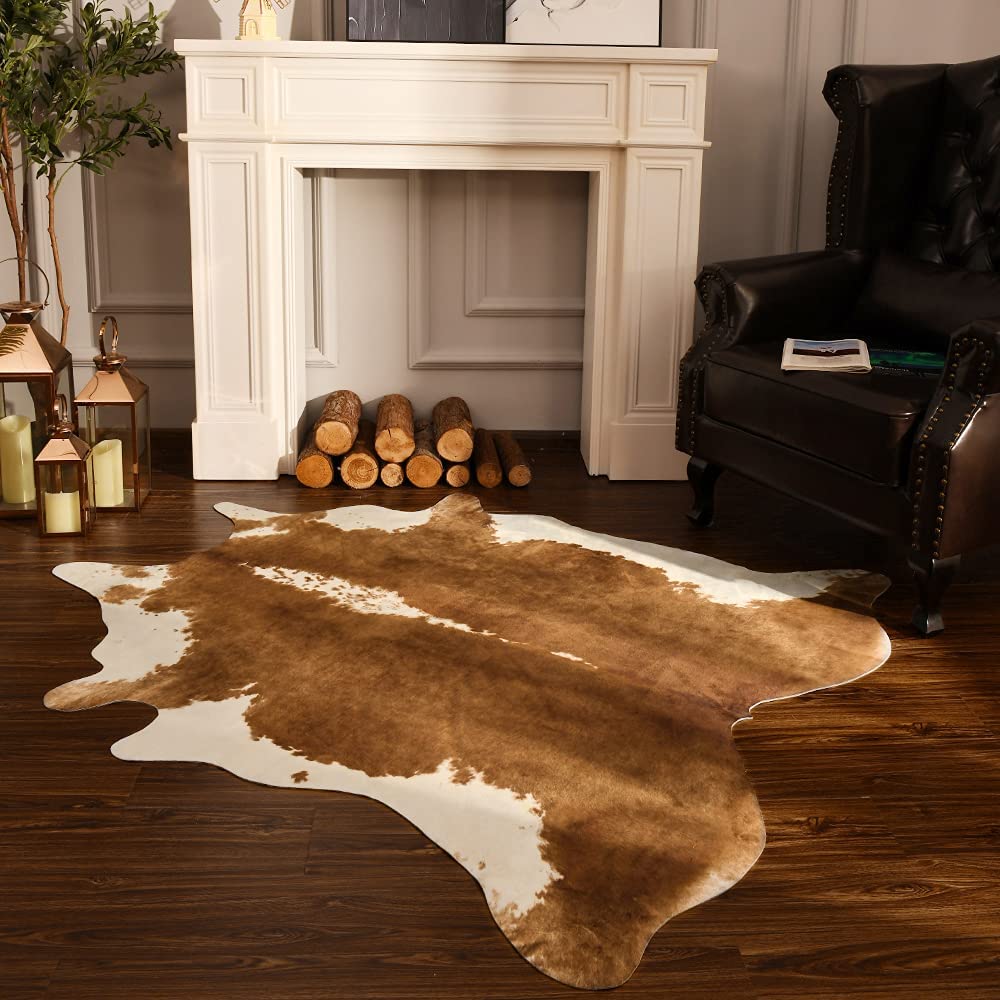 Tapis en fausse fourrure moelleux et lavable, idéal pour un salon ou une chambre cosy.