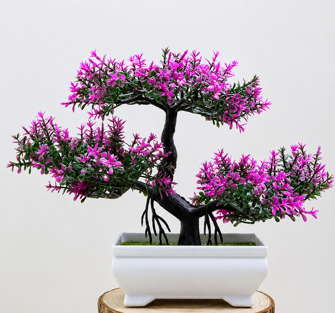 Bonsaï artificiel décoratif réaliste. Plante verte élégante, parfaite pour un design intérieur moderne sans tracas.