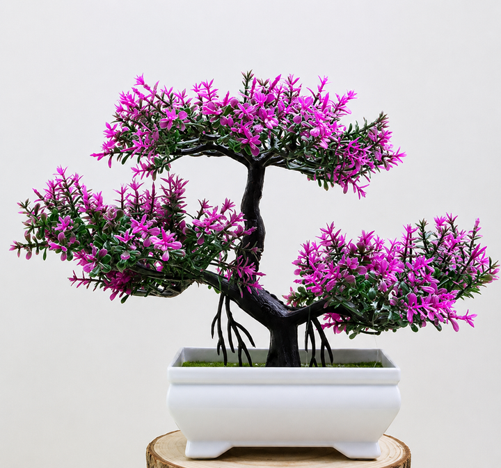 Bonsaï artificiel décoratif réaliste. Plante verte élégante, parfaite pour un design intérieur moderne sans tracas.