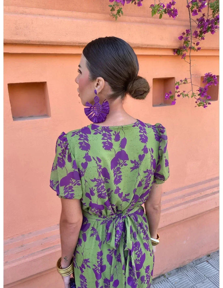 Robe fluide Amalia verte, confort féminin et style décontracté. Parfaite pour la mode femme estivale.