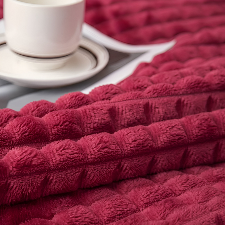 Jeté de canapé à carreaux, plaid polaire ultra doux et chaud, pour un hiver confortable.
