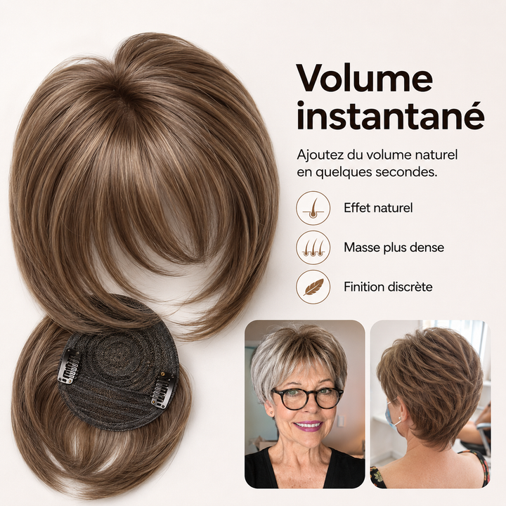 Extensions de cheveux naturels blond pour un volume sublime. Coiffure facile pour femme.