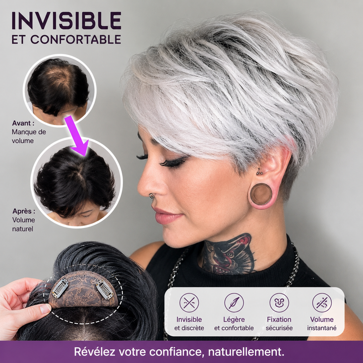 Extensions de cheveux naturels noir à clips. Pour un volume et une beauté capillaire immédiats.