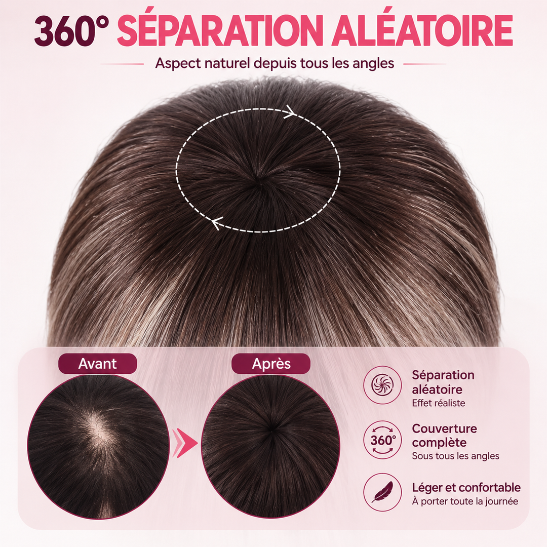 Extensions de cheveux naturels pour un volume instantané. Augmente la densité capillaire.