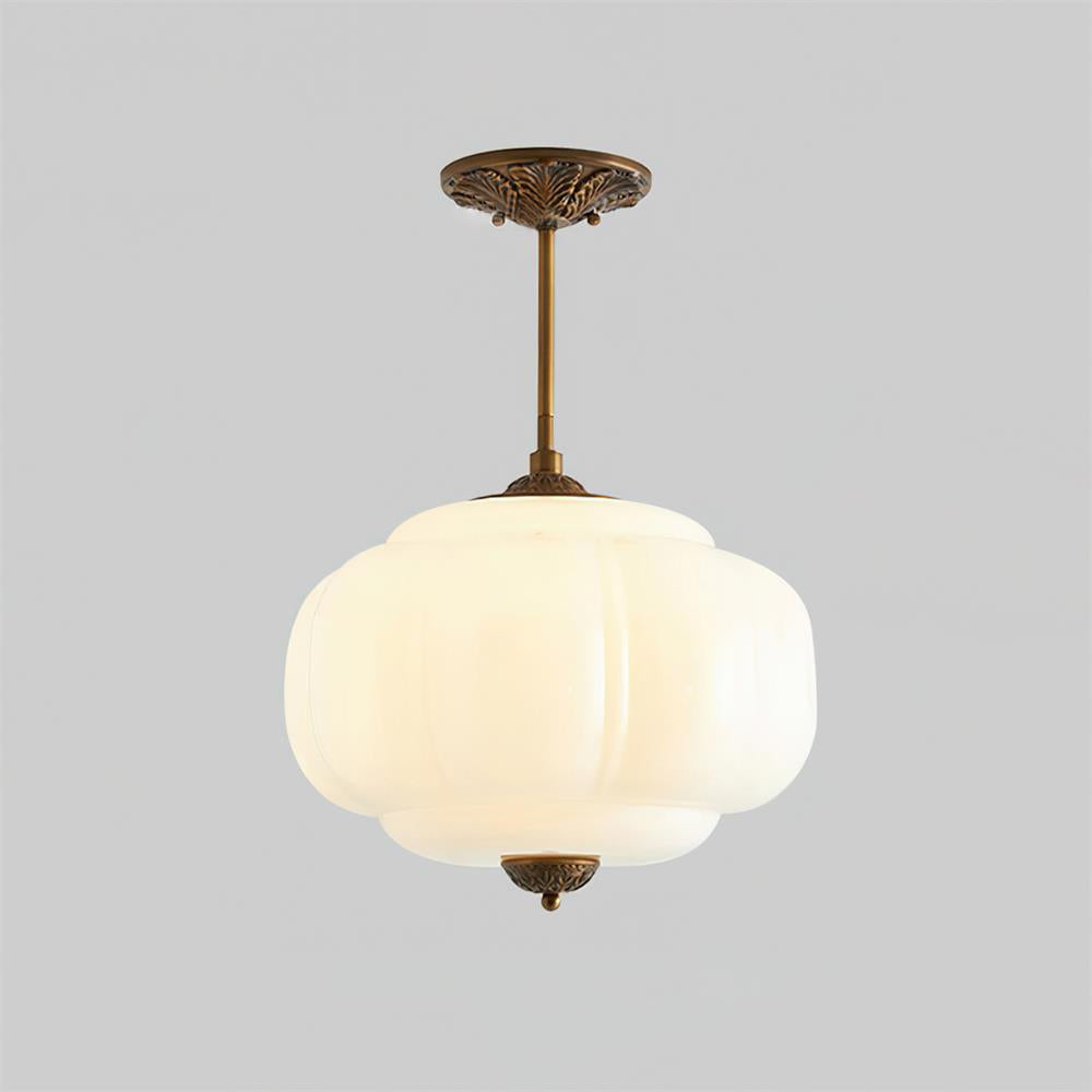 Lumière de plafond en verre, design arrondi, idéale pour salon ou chambre moderne.