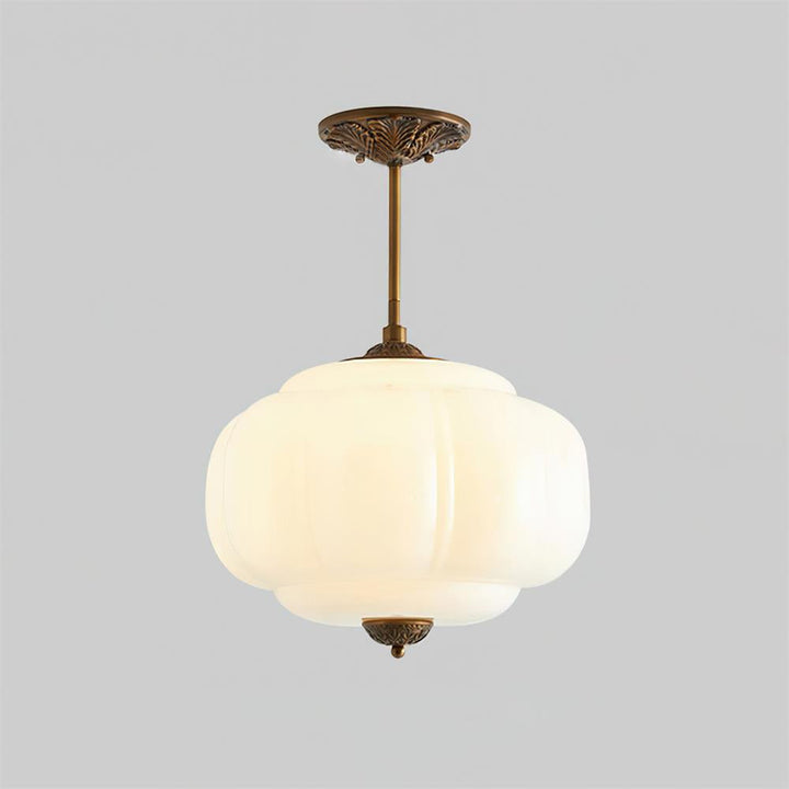 Lumière de plafond en verre, design arrondi, idéale pour salon ou chambre moderne.