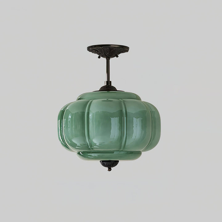 Éclairage de plafond en verre semi-encastré, design élégant, parfait pour le décor intérieur.