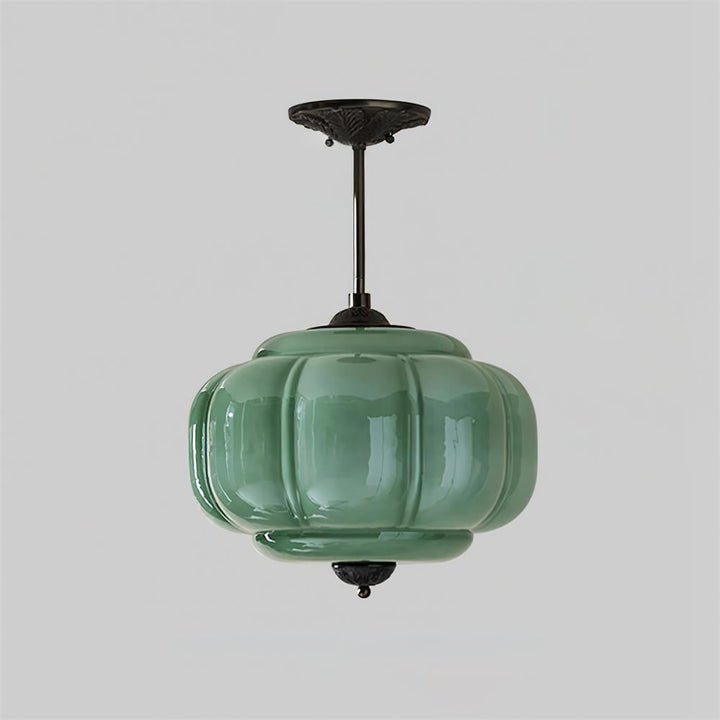 Luminaire de plafond en verre semi-encastré, idéal pour cuisine ou salle à manger contemporaine.