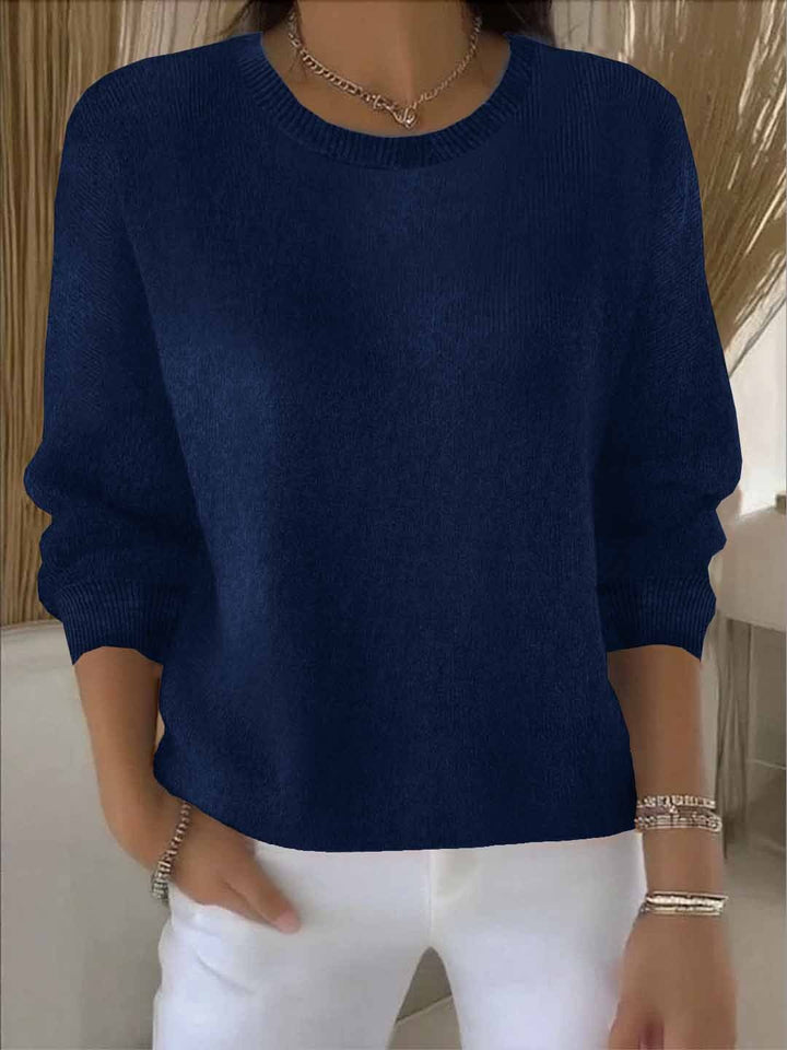 Pull élégant pour femme, couleur unie, essentiel pour la saison froide.