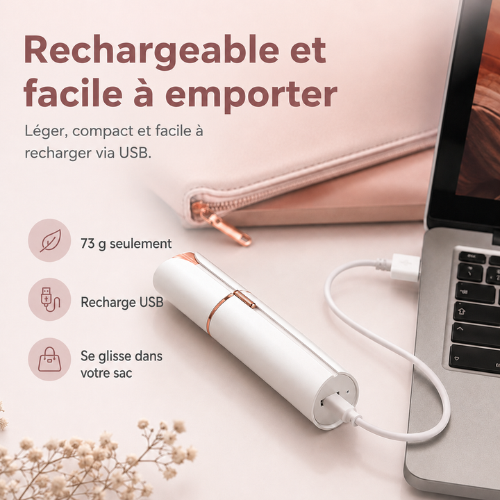 Épilateur électrique facial féminin, pour une épilation sans douleur et rapide.