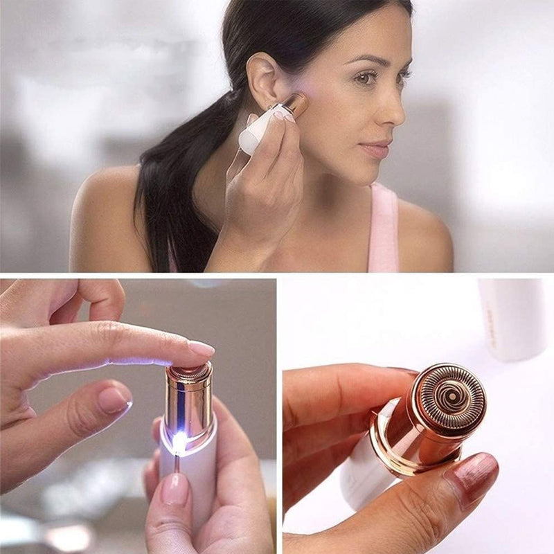 Appareil d'épilation facial pour femme, rechargeable, rapide et efficace.