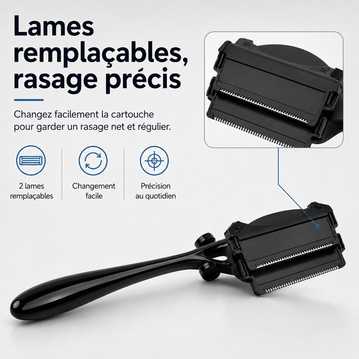 Rasoir dos Flex Blade : rasage sans effort des poils du dos. Confort et efficacité garantis pour homme.