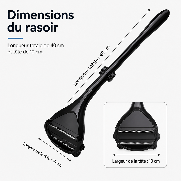Rasoir dos homme Flex Blade pour une peau douce, un dos impeccable. Accessoire de soin essentiel.