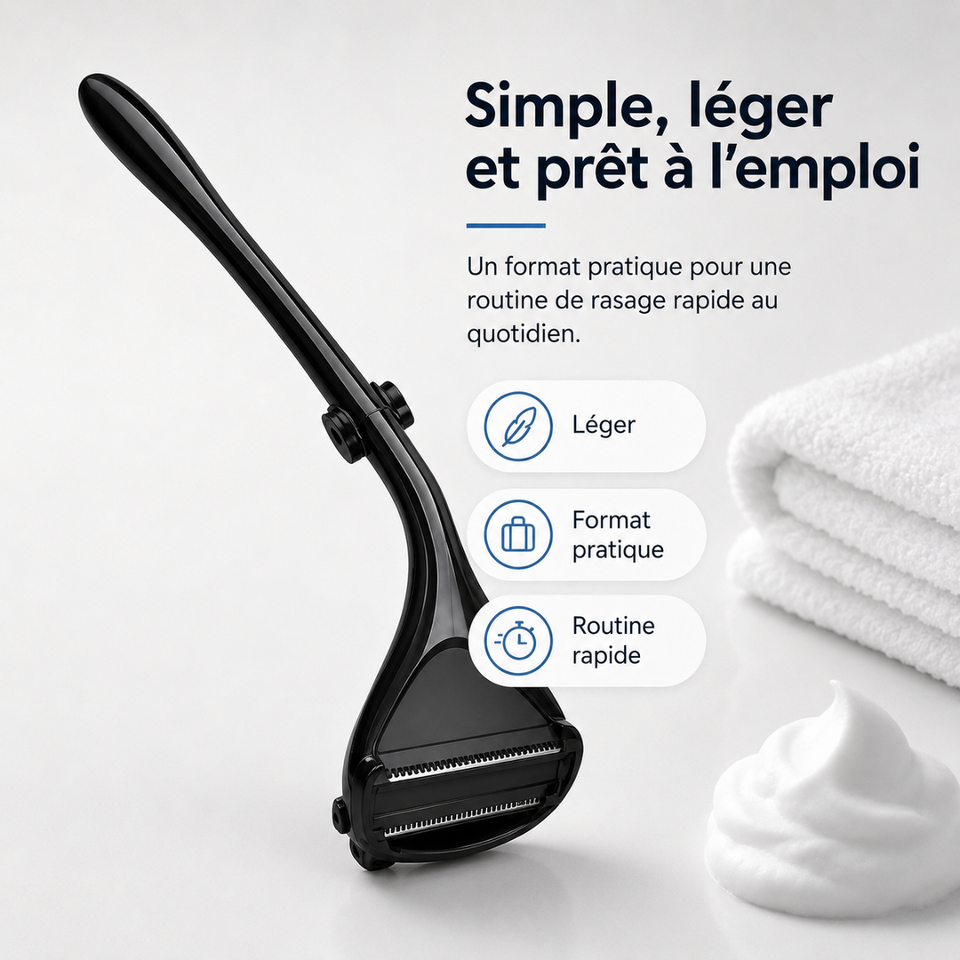 Lames de rechange pour rasoir dos Flex Blade. Assurent un rasage doux, efficace et hygiénique.