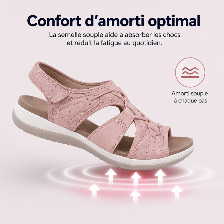 Chaussures d'été orthopédiques Euphoria Elegance, parfaites pour femmes actives.