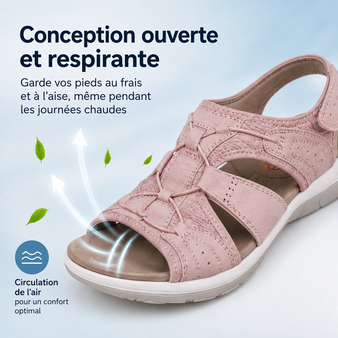 Chaussures d'été légères Euphoria Elegance, sandales réglables pour femmes avec maintien.