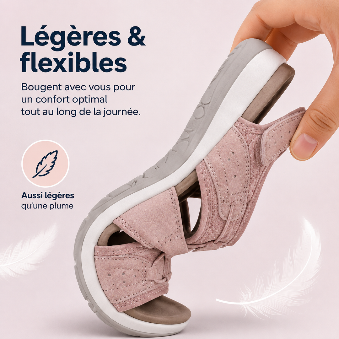 Mode femme : sandales orthopédiques Euphoria Elegance, élégantes avec un grand confort.