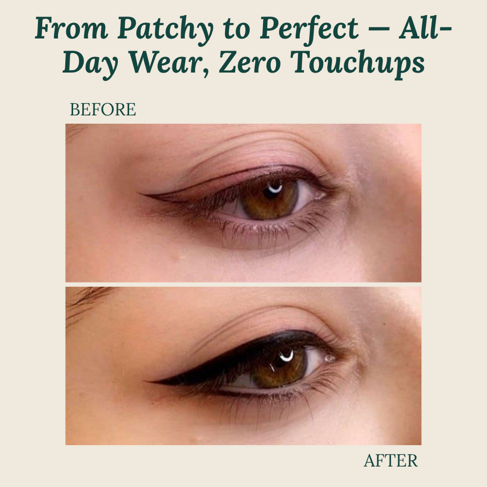 Cosmétique INKORA: eyeliner précision pour un trait noir intense et une tenue longue durée.