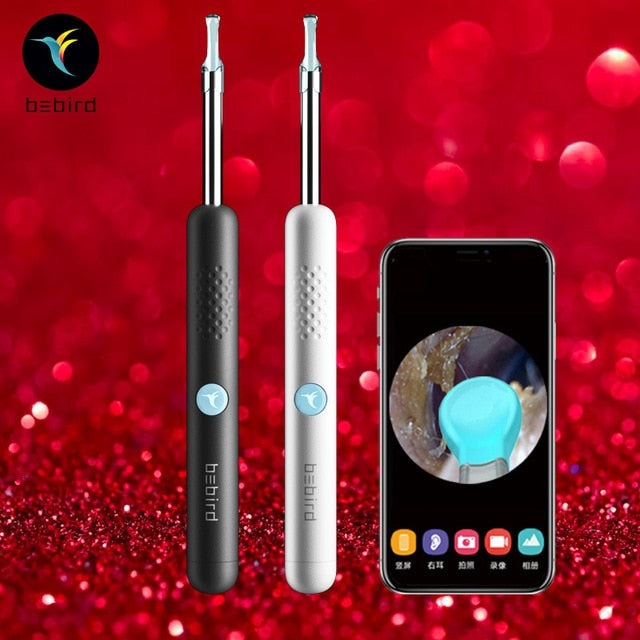 Nettoyeur d'oreilles HD intelligent avec éclairage LED, offrant une vue claire pour un nettoyage doux et sûr.