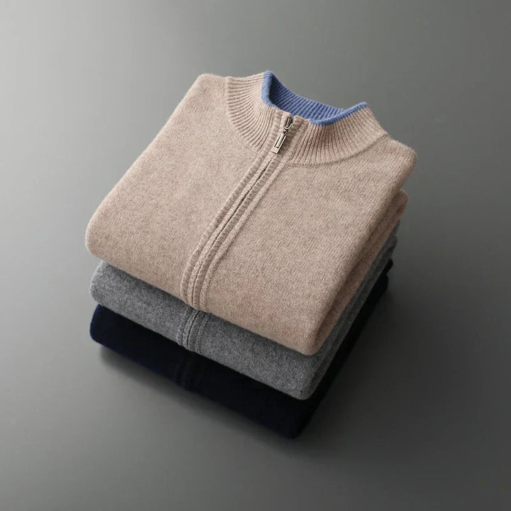 Veste zippée homme polyvalente, élégance et confort pour l'automne-hiver, facile à assortir.