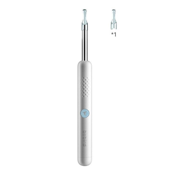 Appareil d'hygiène auditive intelligent, caméra HD et embouts en silicone pour un nettoyage sécurisé des oreilles.